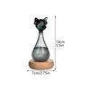 Weather Predictor Cat Bottle Black Ergonomic Rugged Glass Weather Predictor