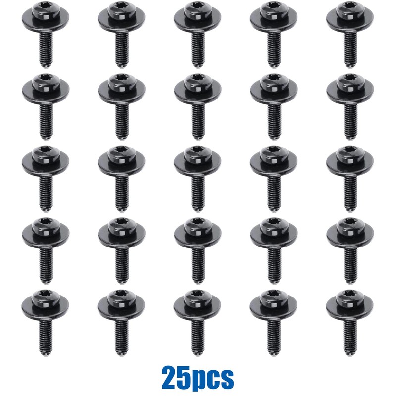 OAUTOO - 25 piezas M6-1 x 23 mm Torx Drive