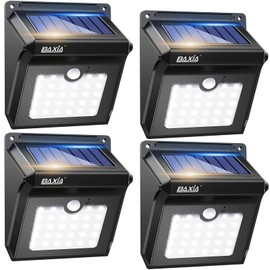 BAXIA TECHNOLOGY Solar Outdoor Lights Wireless Security Motion Sensor Solar Lights Outdoor Waterproof for Front Door,Backyard,Steps,Garage,Garden (400LM,4 Packs)