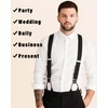 Kajeer Mens Adjustable Button End Suspenders - Y-Back Elastic Tuxedo