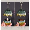 Primst Lotus Furnace Hollow Hanging Ball Incense Burner, Ceramic Backflow
