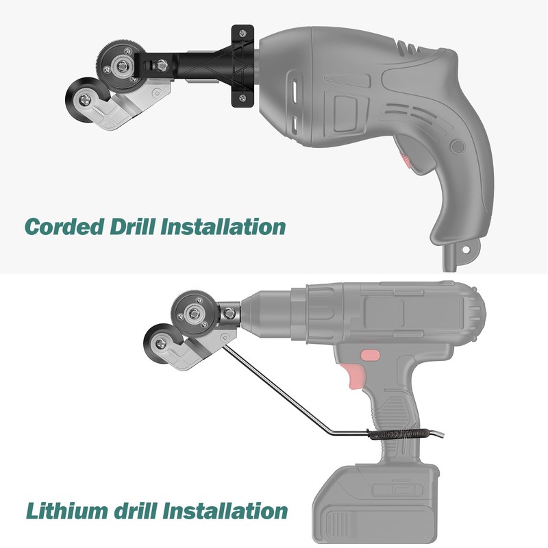 Electric Drill Plate Cutter Attachment, 2025 Upgraded Metal Sheet Cutter