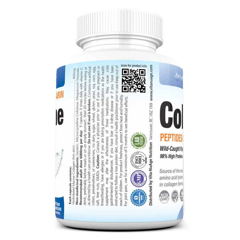 Vita-Nuage (2 PACK) Premium Marine Wild Fish Collagen 6000mg 90%