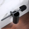 Wall-Mounted Toilet Brush Holder Set (Black)