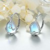 POPLYKE 925 Sterling Silver Teardrop Opal Leverback Earrings Hoop Earrings