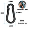 EPHECH 30PCS 3" Black Heavy Duty Spring Snap Hook, M8
