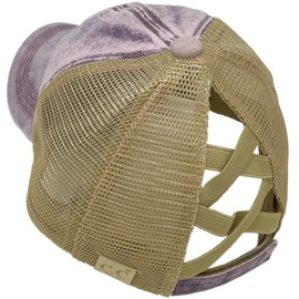 C.C Gorra de béisbol con visera de béisbol para niños de 2 a 5, Criss Cross Stone Washed Purple, Talla única