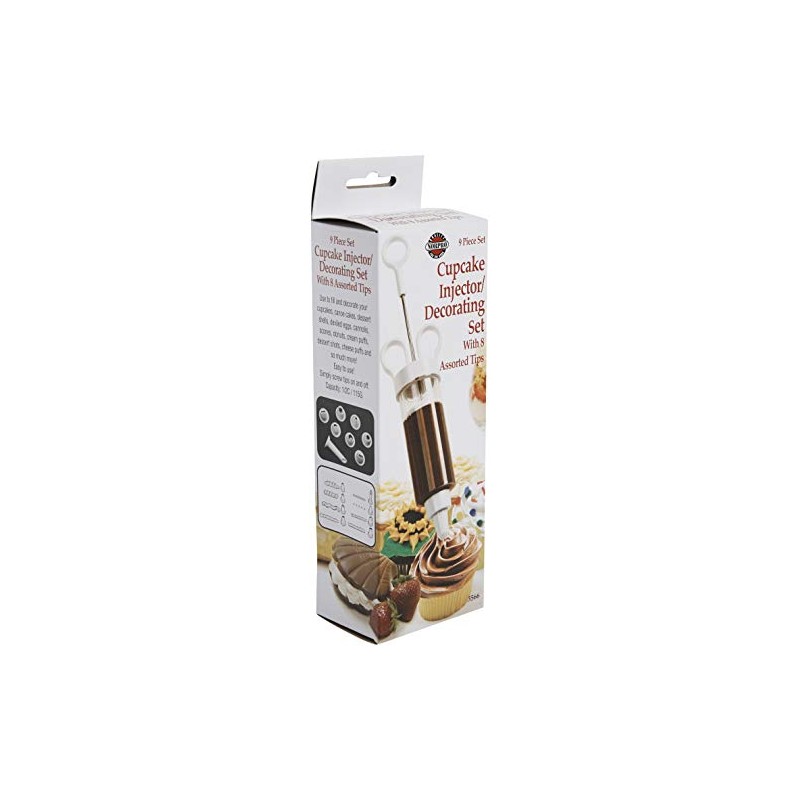 Norpro 3566 Cupcake Injector Decorating Set, 9-Piece