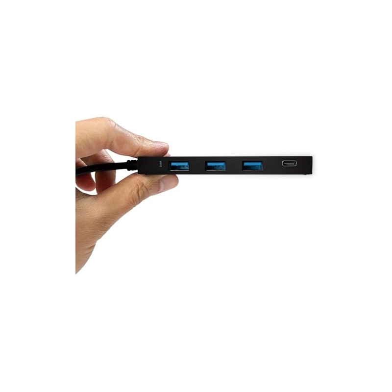 Logilink USB Hub for PC/Laptop Aluminium Housing black Black 3+1