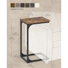 VASAGLE C-Shaped End Table, Small Side Table for Couch, Sofa