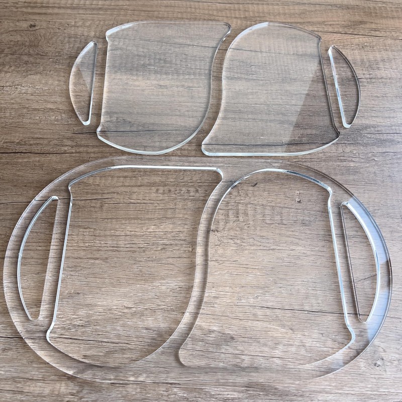 Oval 2 Section Valet Tray Router Template, Clear Acrylic Router
