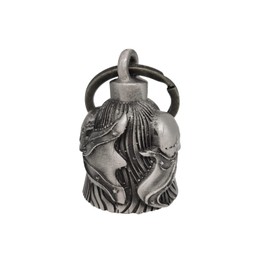 Motorcycle Bell with Hanger for Biker, Good Luck Biker Bells & Motorcycle Accessories, Keychain Luck Bell, Gun, Medium