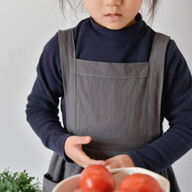 IBLUELOVER Girls Lovely Art Crafts Smock Apron Stylish Cotton Linen Children Aprons With Pockets Baking Cooking Clothes For Kids Girls DIY Painting Sleeveless Pinafore Apron Keep Clean 3-10 Years