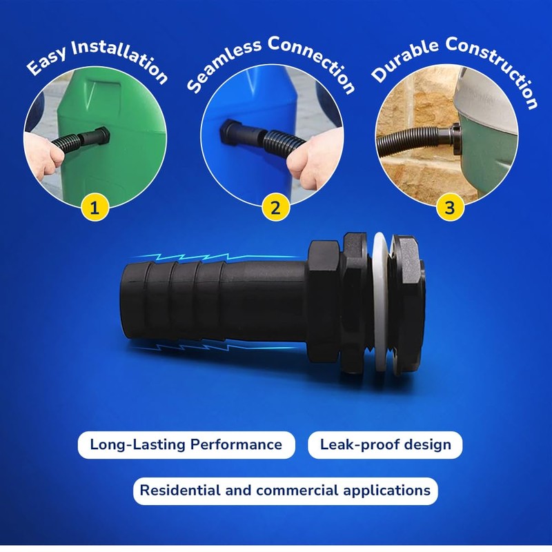 Water Butt Connector Pipe Kit 50cm for Downpipe 25mm -