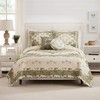 MODERN HEIRLOOM Olivia Embroidered 3-Piece Quilt Set - Lightweight Breathable