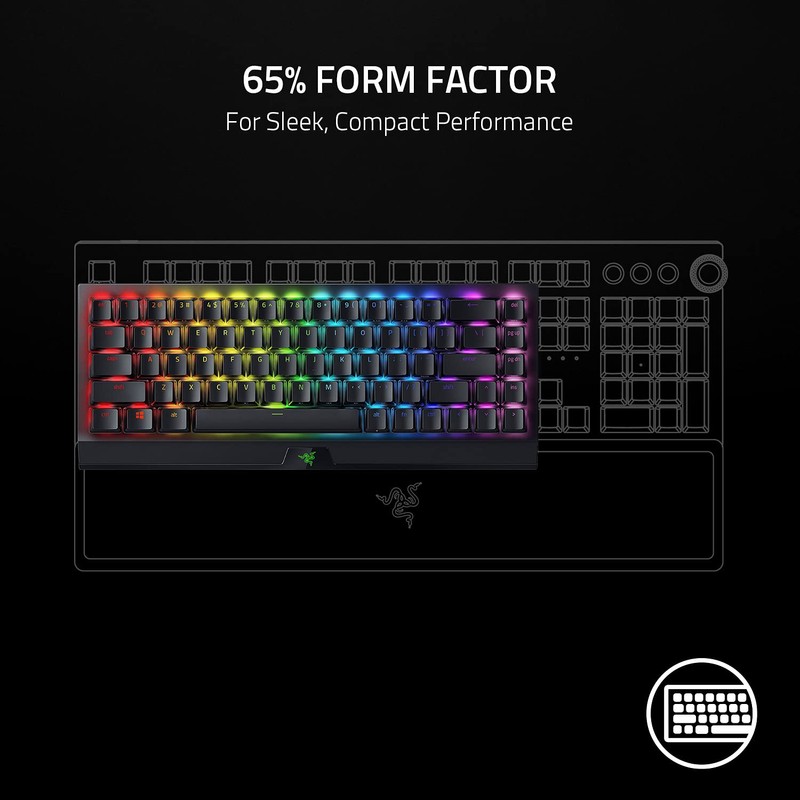 Razer BlackWidow V3 Mini HyperSpeed 65% Wireless Mechanical Gaming Keyboard: