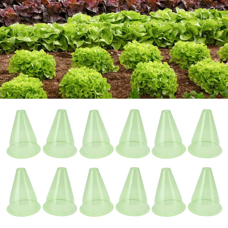 12Pcs Garden Cloches Plastic Multifunctional Plant Covers Protectors Dome Bell