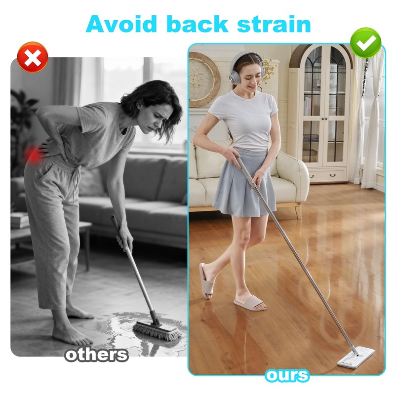 JOYMOOP Mop Handle Extension Rods, for Extending & Replacing Flat