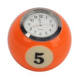 Ball Shape Table Clock Billiards Ball Clock Resin Accurate Decorative Clock for Bar Home RVs Bedside