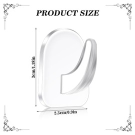 Gjinxi 30 Pcs Clear Adhesive Wall Hooks for Hanging, Heavy Duty Removable Hooks, Plastic Small Acrylic Sticky Hangers, Hanging Hooks with No Damage Sticker for Home Kitchen Bathroom Bedroom Office