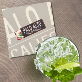 Unbranded Palo Alto City California USA State Retro 4'' X 4'' Square Wooden Coaster