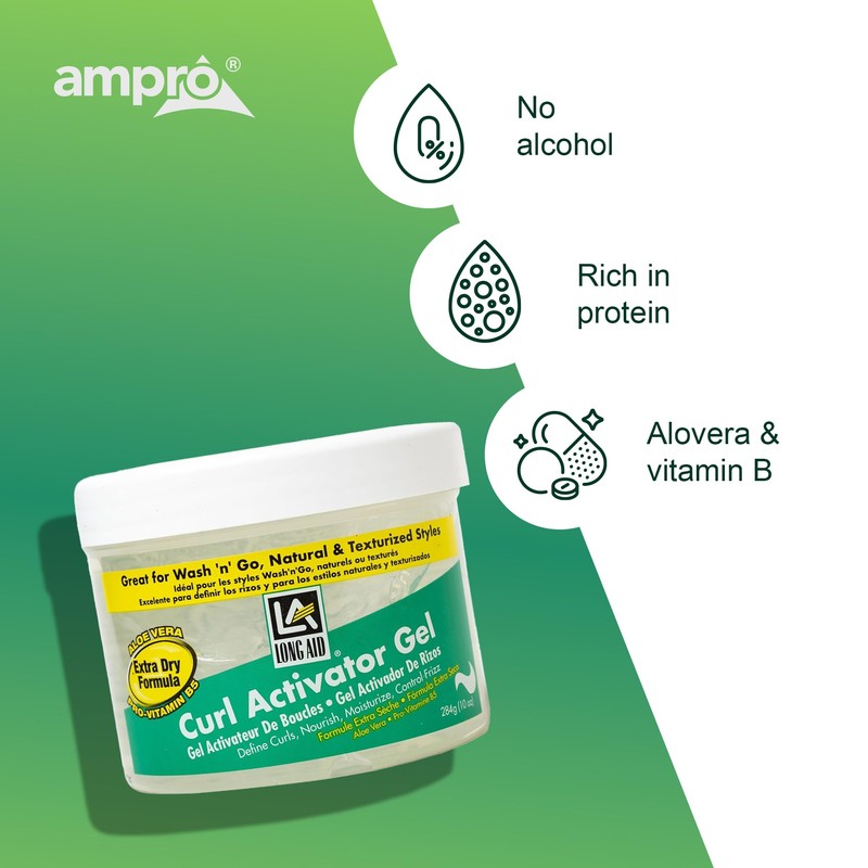 AmPro Long-Aid Activator Gel - Enriched with Aloe Vera, Protein,