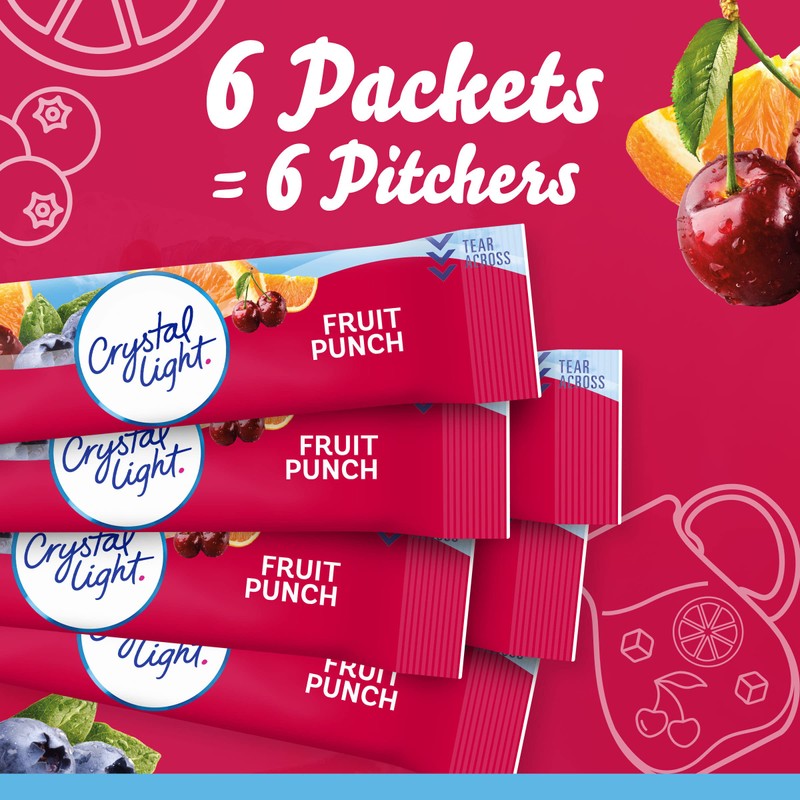 Crystal Light Fruit Punch Artificially Flavored Powdered Drink Mix, 72