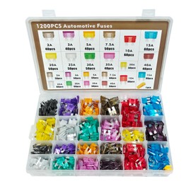 Zieichy 1200Pcs Car Fuses Assortment Kit，520PCS Standard Fuse Kit & 680PCS Small Size with Fuse Puller Fit for Auto/RV/Truck/Motorcycle/Yacht (2A 3A 5A 7.5A 10A 15A 20A 25A 30A 35A 40A)
