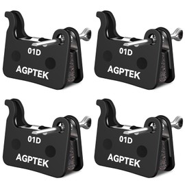 AGPTEK Bike Brake Pads, High-Performance Bicycle Brake Pad, 4 Pairs Semi-Metallic Bike Pad for Mountain Bike Disc Brakes, Compatible with Shimano Deore XT SLX Hone Alfine Saint, Semi-Metallic