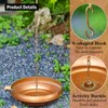 MOCOME Metal Rain Chain Basin, Antique Copper, 12.9" Diameter, 4"