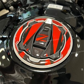 BLACK DOVES GRAPHICS Resin Sticker Compatible with KAWASAKI MOTORCYCLE FUEL TANK CAP for Z400 Z650 Z900 Ninja 400 650 Versys X 300 1000 models