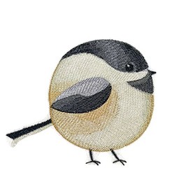 Nature Weaved in Threads, Amazing Baby Birds Kingdom [ Roly-Poly Chickadee ][Custom and Unique] Embroidered Iron on/Sew Patch [4.76." *4.85"] [Made in USA]