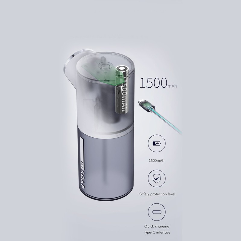 Automatic Soap Dispenser with Temperature Display Non Contact Induction Foam