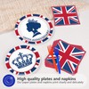 96Pcs Britain UK England Flag Party Decorations, Serves 24