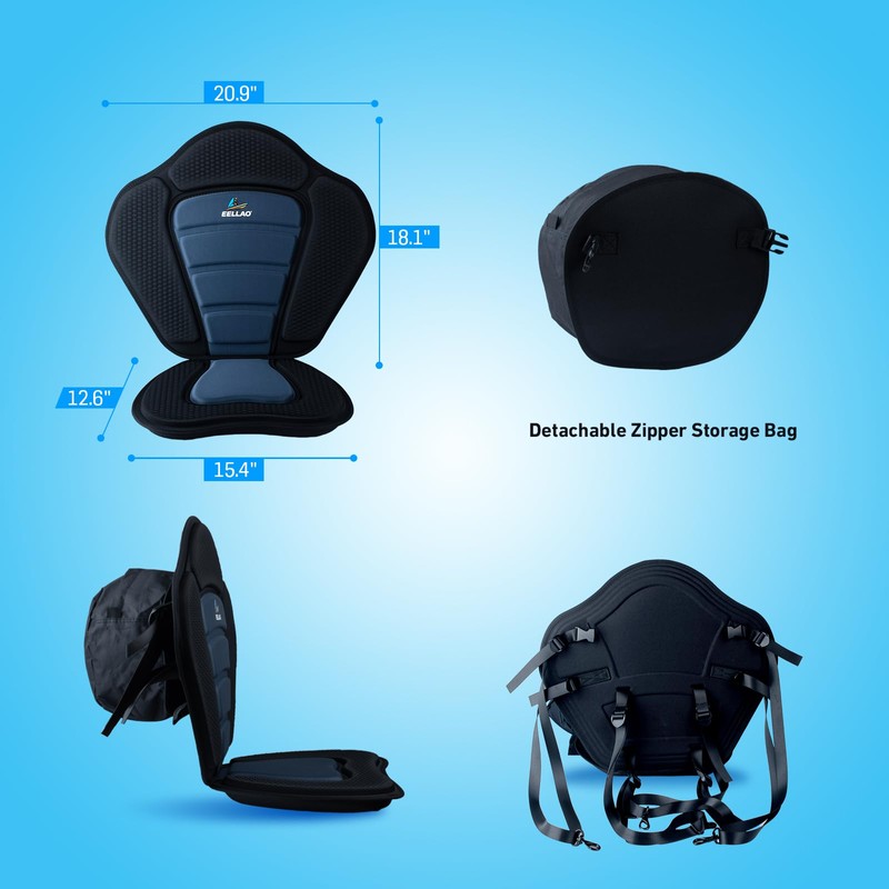 EELLAO Kayak Seat Deluxe Paddle Board Canoe Seat with Detachable