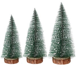 Pack of 9 Artificial Christmas Tree, Mini Christmas Tree Table Decoration, Christmas Decoration, Christmas Decoration, Christmas Ornaments for Christmas Party, DIY Crafts, Green, 15 cm, 20 cm, 25 cm