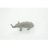 Safari Asian Elephant Toy, Grey, Rubber Animal, Realistic Model Gift,