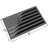 Metal Flag Emblem Decal,Black Flag Decal,for , or SUV,5"x3"(1 Pair)