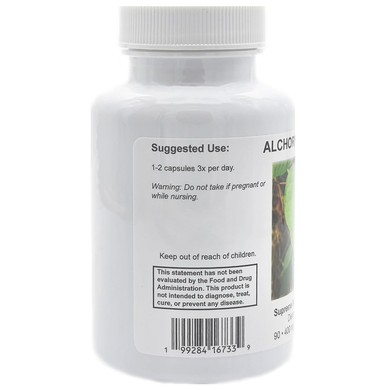 Supreme Nutrition Alchornea Supreme, 90 Pure Alchornea Leaf Vegetarian Capsules