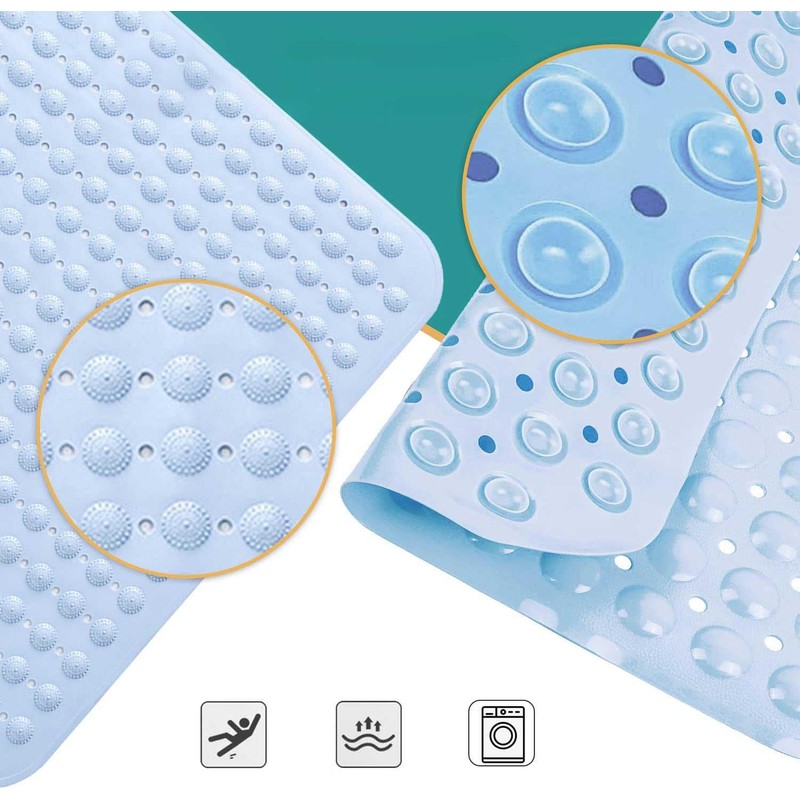 Shower Mat, Non-Slip Square Bath Mat, 48 x 48 cm,