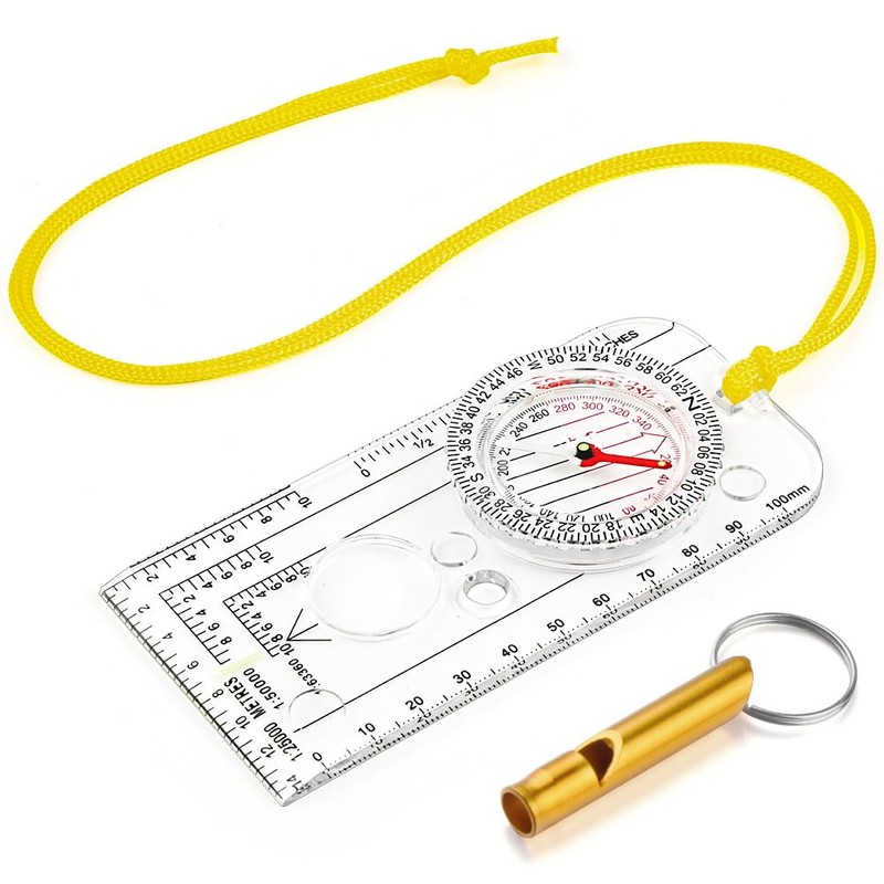 Flintronic Navigation Compass, Hiking Compass with Luminous Function, Waterproof Pocket