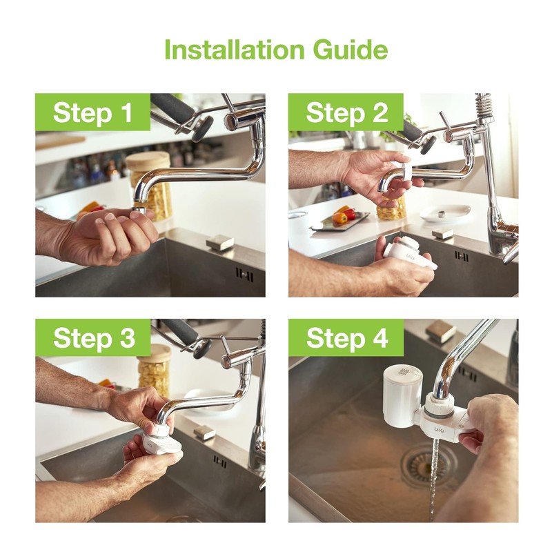 LAICA Genova Water Filter Tap with Hydrosmart System + Metal