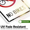 No Bikes Sign, 7x10 Inches, 55 mil thick HDPE (high