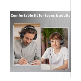 Unbranded Headphones Wired with Microphone, Over Ear Foldable Headphones with 4.9ft