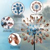 Solar Wind Spinners Outdoor 73 Inches，360 Degrees Kinetic Wind Sculpture