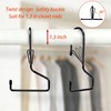 ANIASOM 6 Inch Large Closet Rod Hooks with Safety Buckle,
