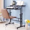 Mobile Laptop Sit-Stand Desk, Soges Height Adjustable Standing Tiltable Top