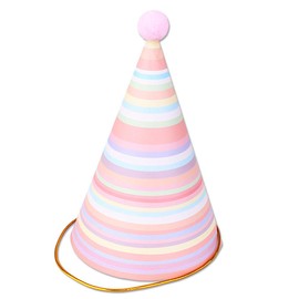 Vesil Pink Happy Birthday Party Hats for Girls Women Party Decorations, 6ct