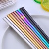 Stainless Steel Chopsticks,Reusable ,Dishwasher Safe , Easy to Use（5 PCS,golden）