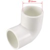 TOP-VIGOR 2Pcs 25mm Slip 90 Degree PVC Pipe Fitting Elbow